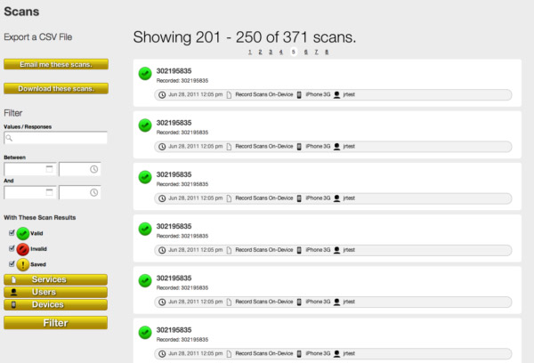 Barcode Scanning App Filter Tool Barcode Scanning App Filter Tool