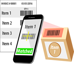 Compare Item Scans to Invoice Barcode Scanning Accessories