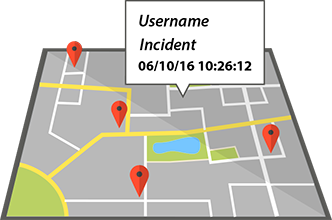 Time Stamp Security GPS Document incidents with GPS location and timestamps