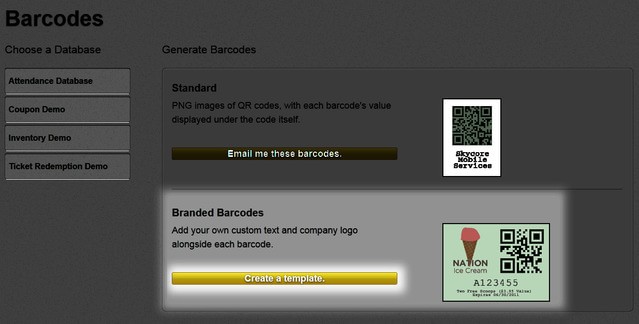 create a template for branded barcode