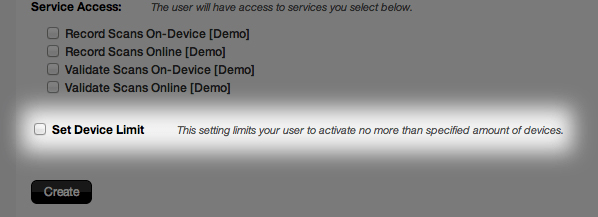 Set device limit