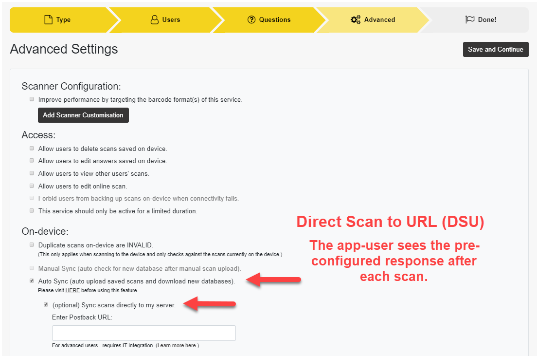 dsu advanced setting