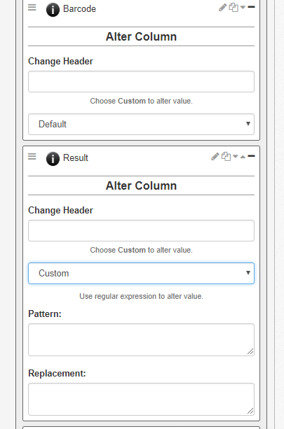 Export template steps