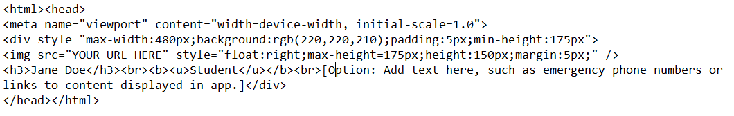 html_with_image Image + HTML Example Tag