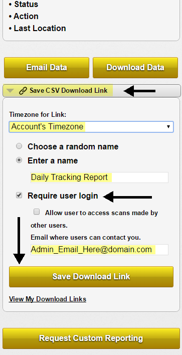 CSV Download Download