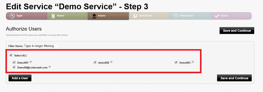 Authorize users to scan Authorize users to scan