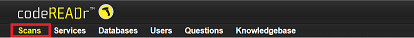 Select the Scans Option Select the Scans Option