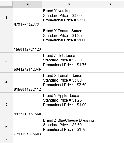 Fill the barcode database Fill the barcode database