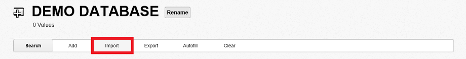 Select import database Select import database