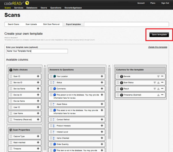 Tutorial: Export CSV templates of Barcode Scan Records