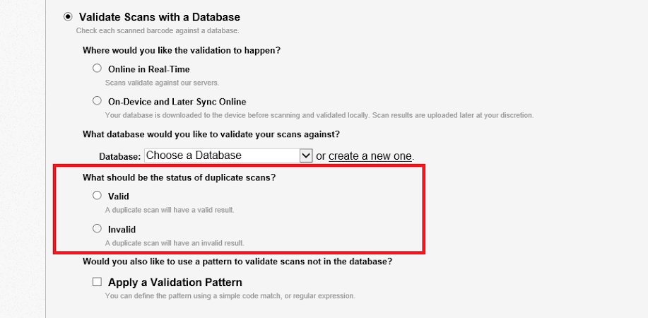 Select status of duplicate scan Select status of duplicate scan