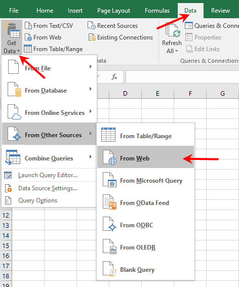 get data excel get data from excel