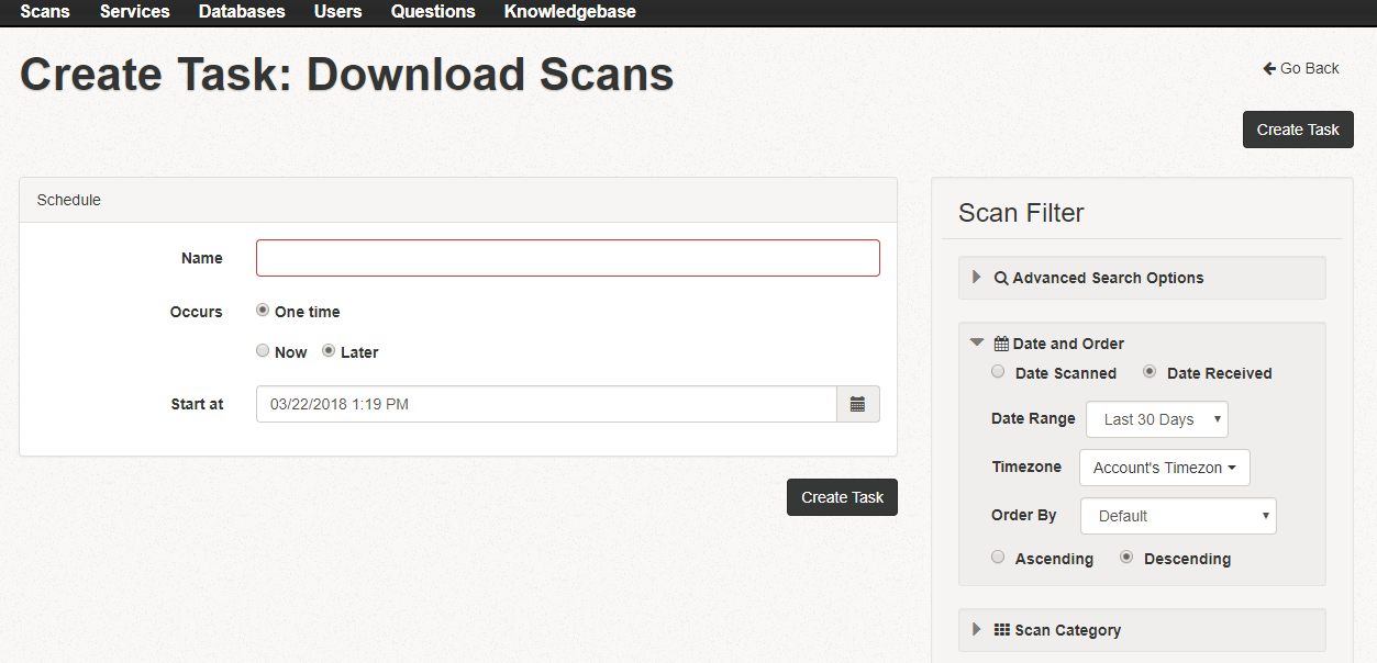 Download Scans Download Scans
