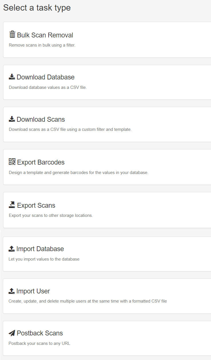 tasks overview