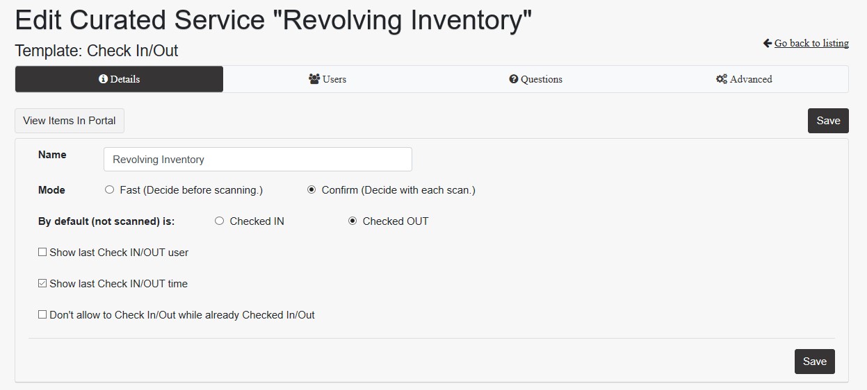 revolving inventory tracking