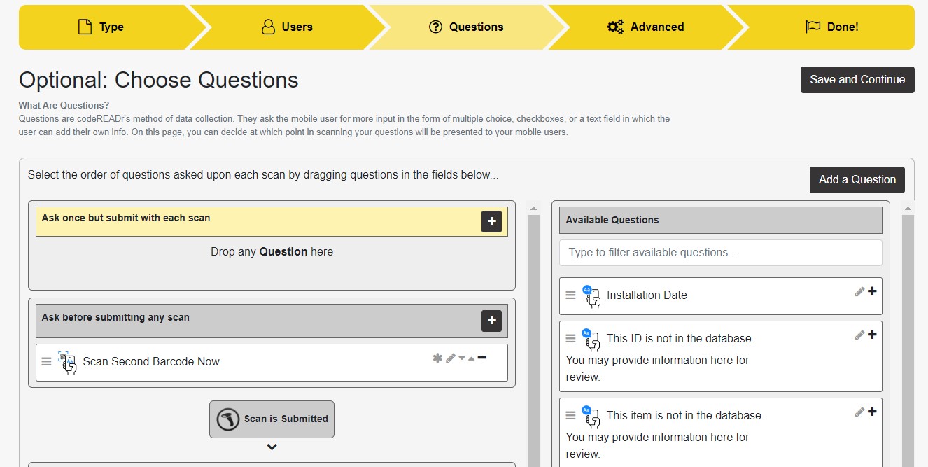 Service with Questions service with questions