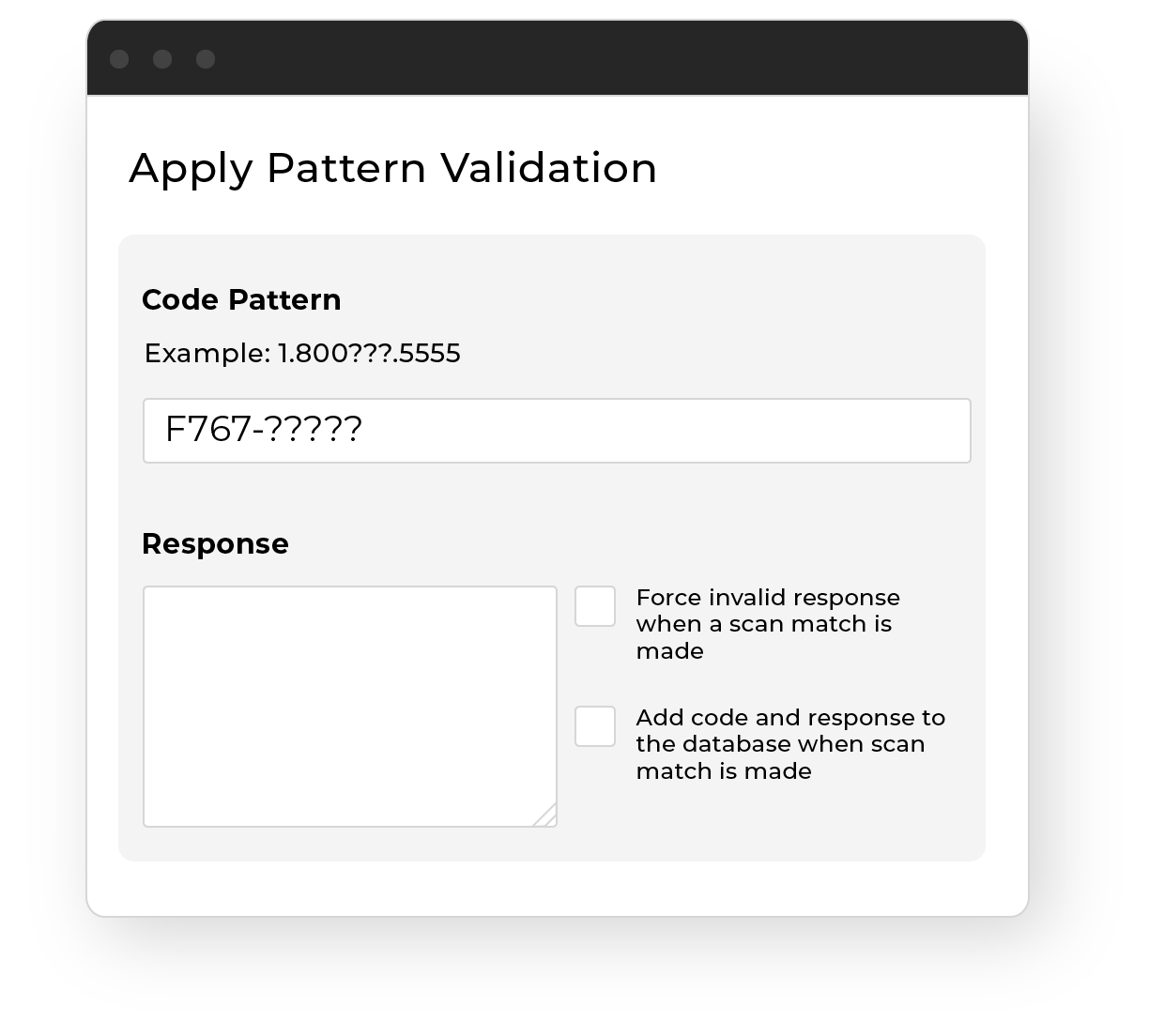 Apply Pattern Validation