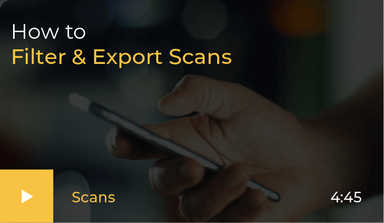 How to export scans Export Scans
