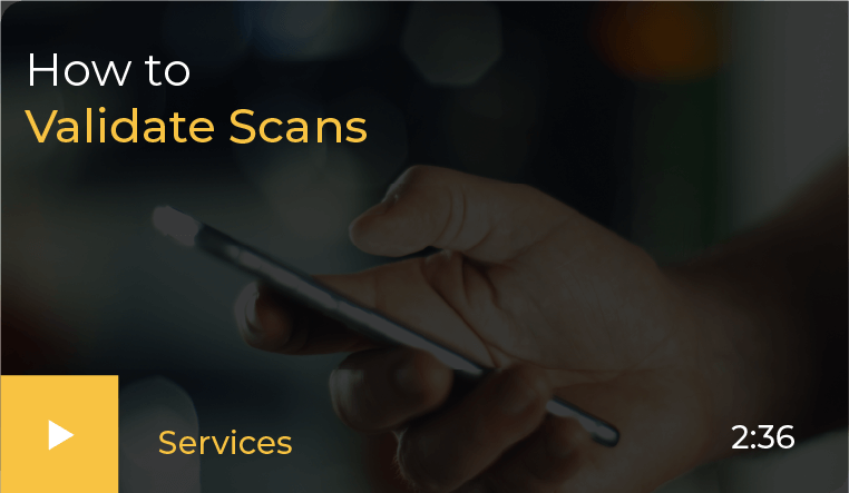 How to validate scans How to validate scans