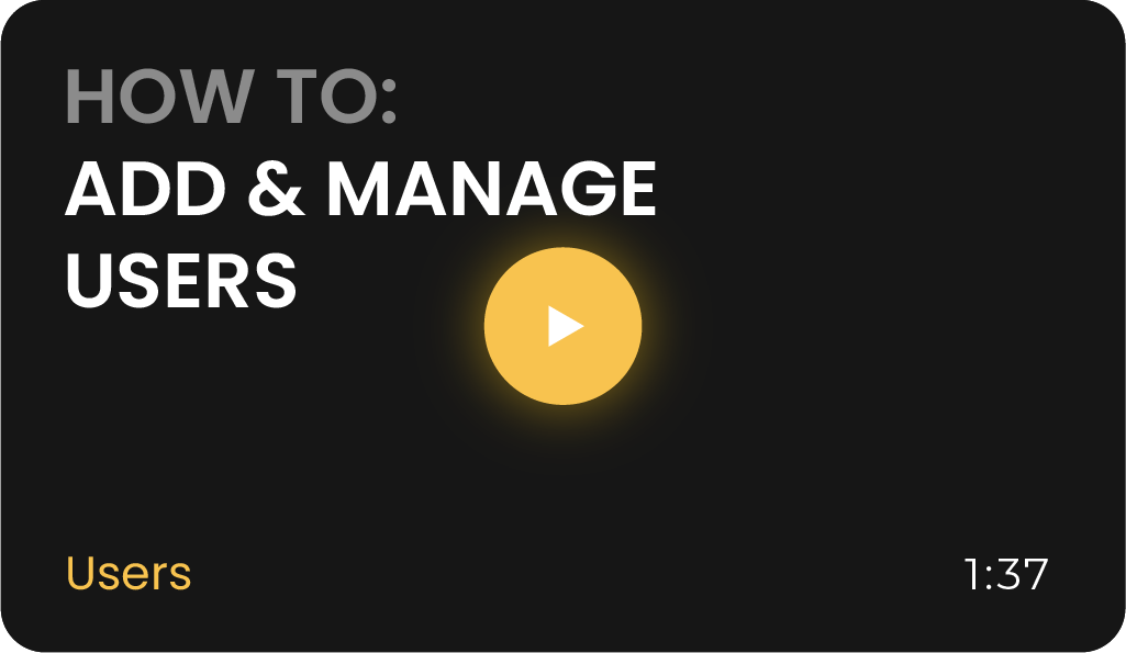 How to Add and Manage Users video