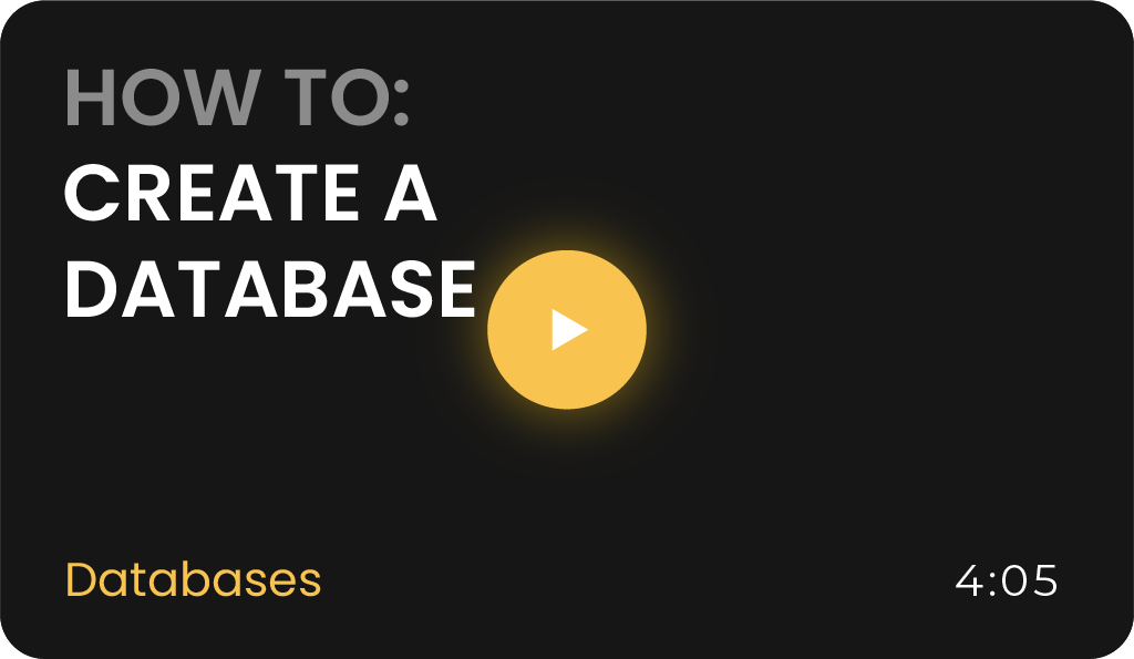 How to create a database