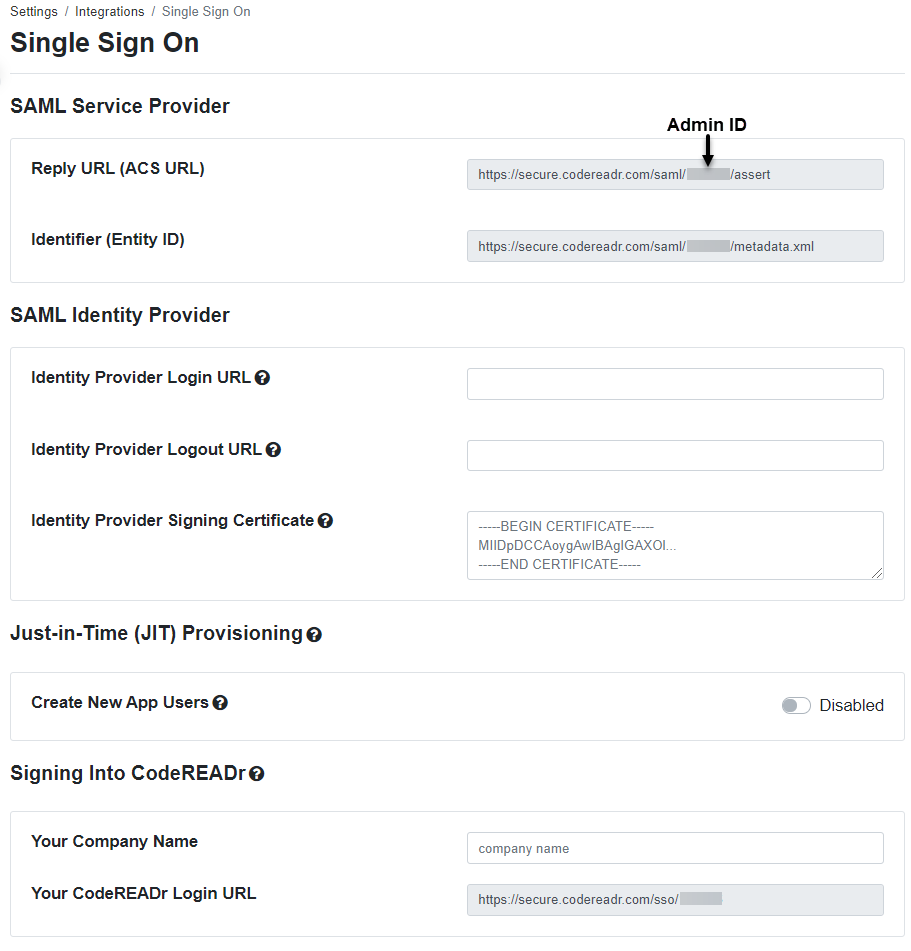 SSO_screenshot Single Sign On Example