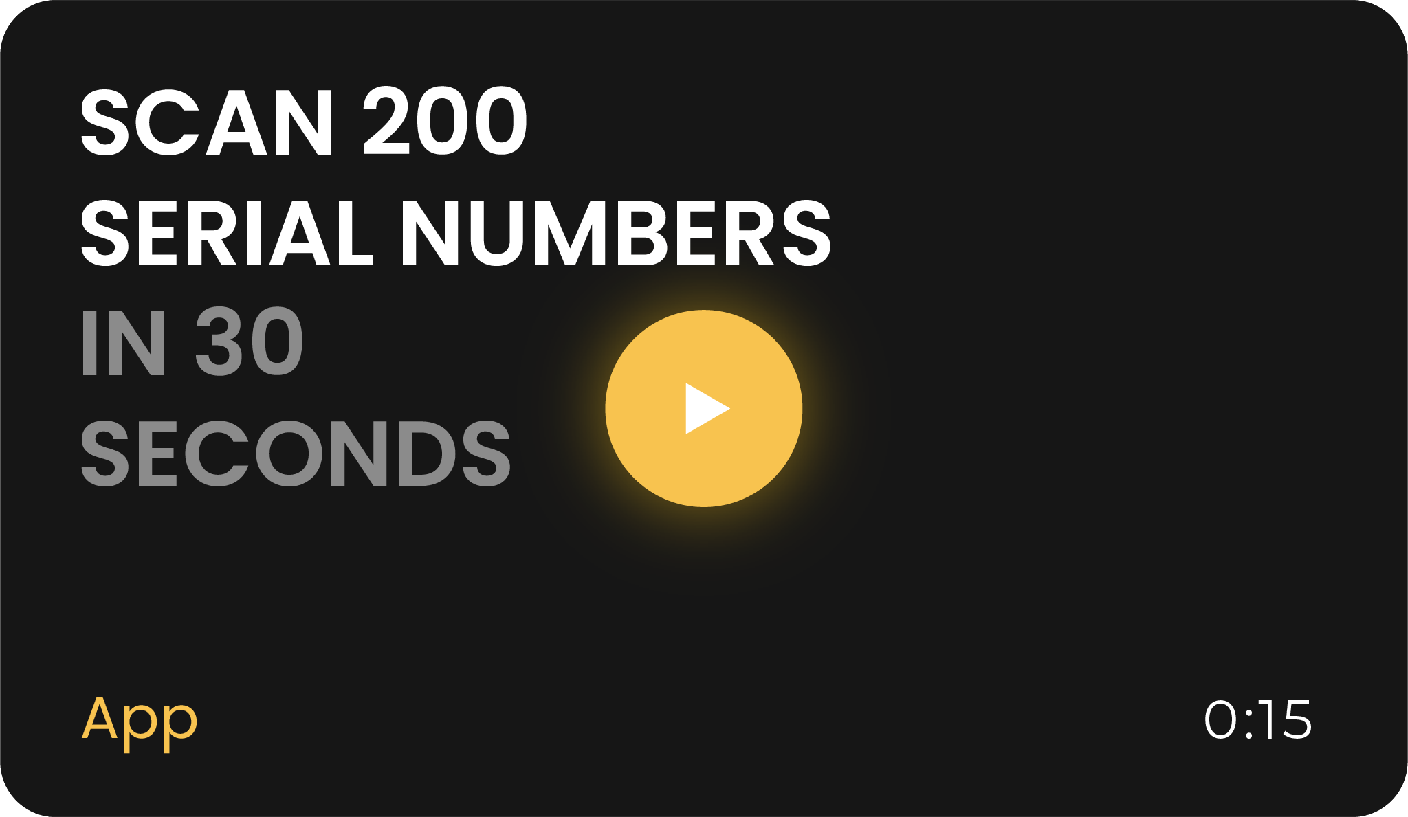 Scan 200 Serial Numbers