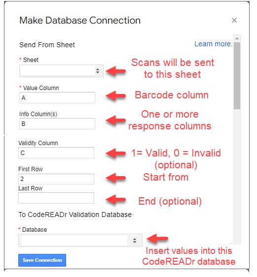 Make Database Connections