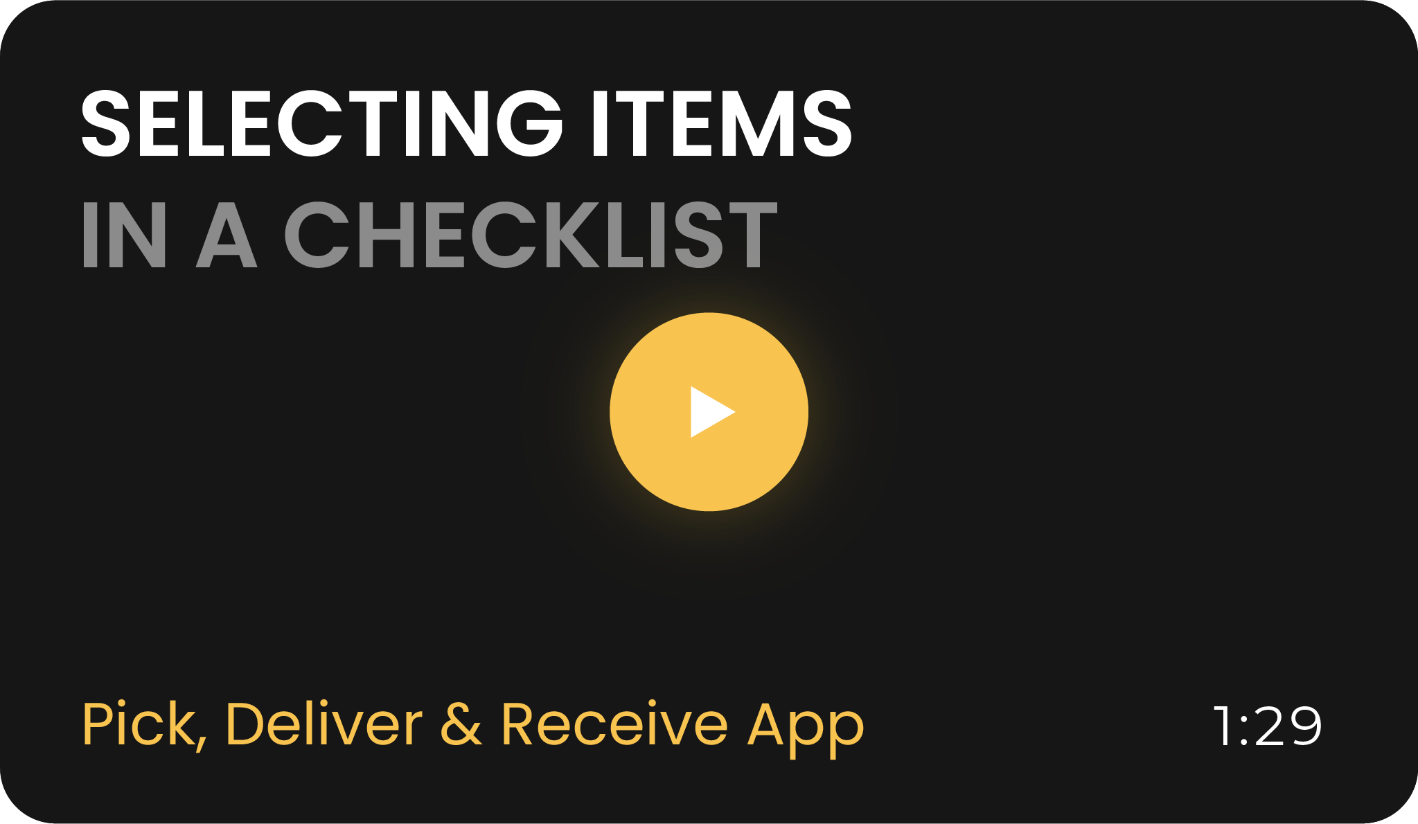 Selecting Items in a Checklist