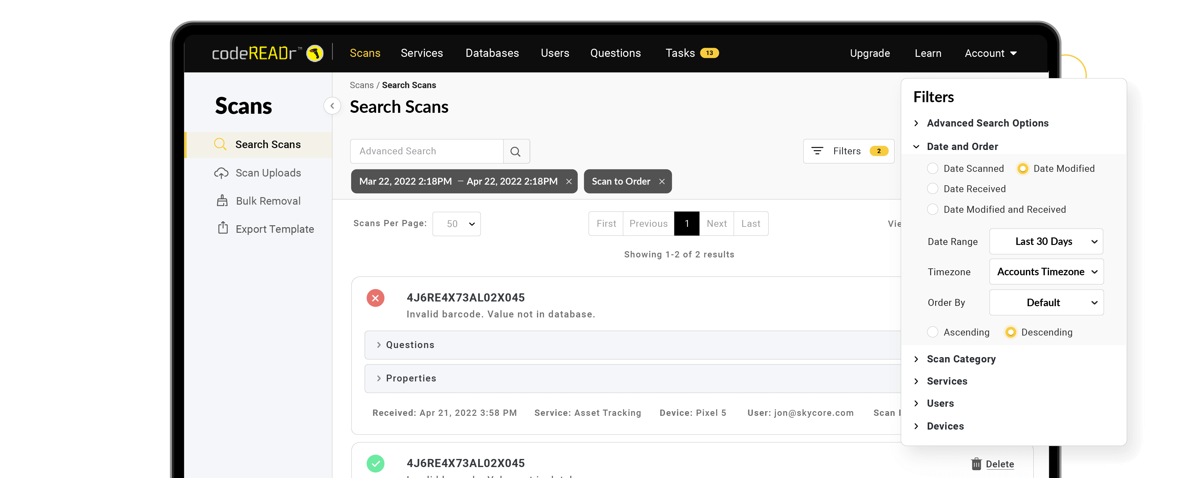 Cloud-based barcode management platform Cloud-Based Barcode Scanning Software